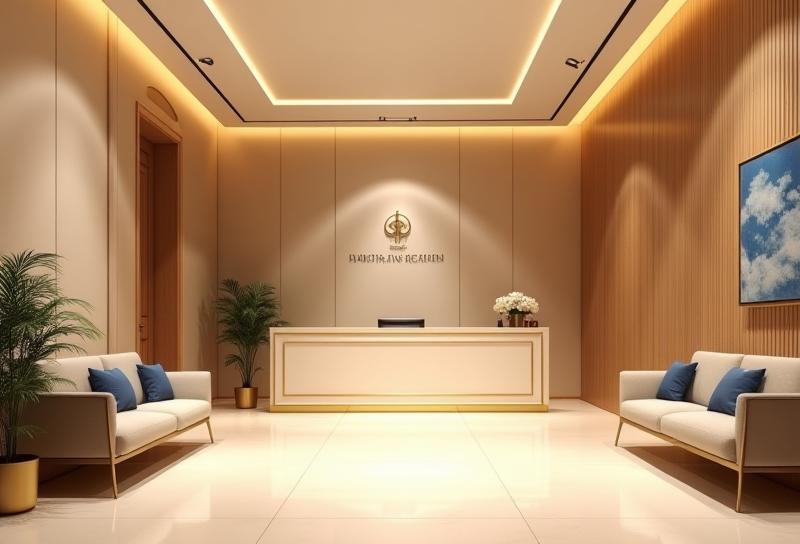 Luxurious and welcoming office reception area of Al Zahra Fragrances