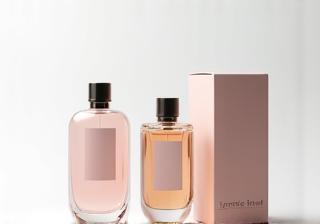 Luxury custom perfume bottle design mockup for private label client